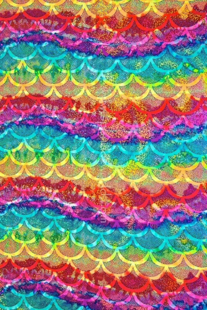Mini micro bikini side tie g-string w/ adj.top holographic funky mermaid S/M - Image 6