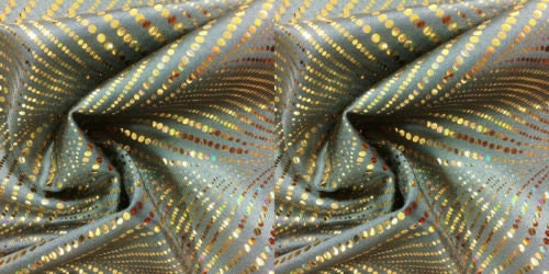 2pc scrunch butt bikini Gold Hologram dots on pewter w/adj.top & side tie bottom S/M - Image 7