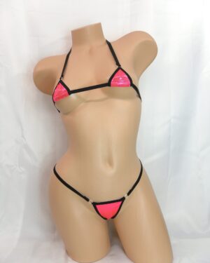 K-Style 2 1/2" Mini with G-String-Pink Coral Mystique with Black Trim-S/M