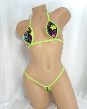 Micro Teardrop Bikini USA made Summertime FUN min. coverage wild daisy