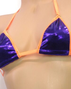 Micro with Choice of G-String-Purple Mystique with Orange Trim-S/M
